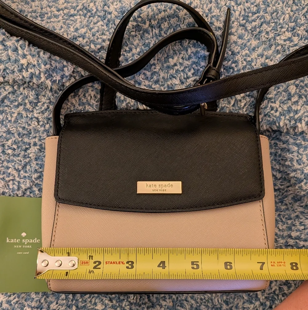 Kate Spade Black and Tan Laurel Way Mini Alisanne Crossbody Bag